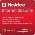 McAfee Internet Security 2024 3 User, 1 Year
